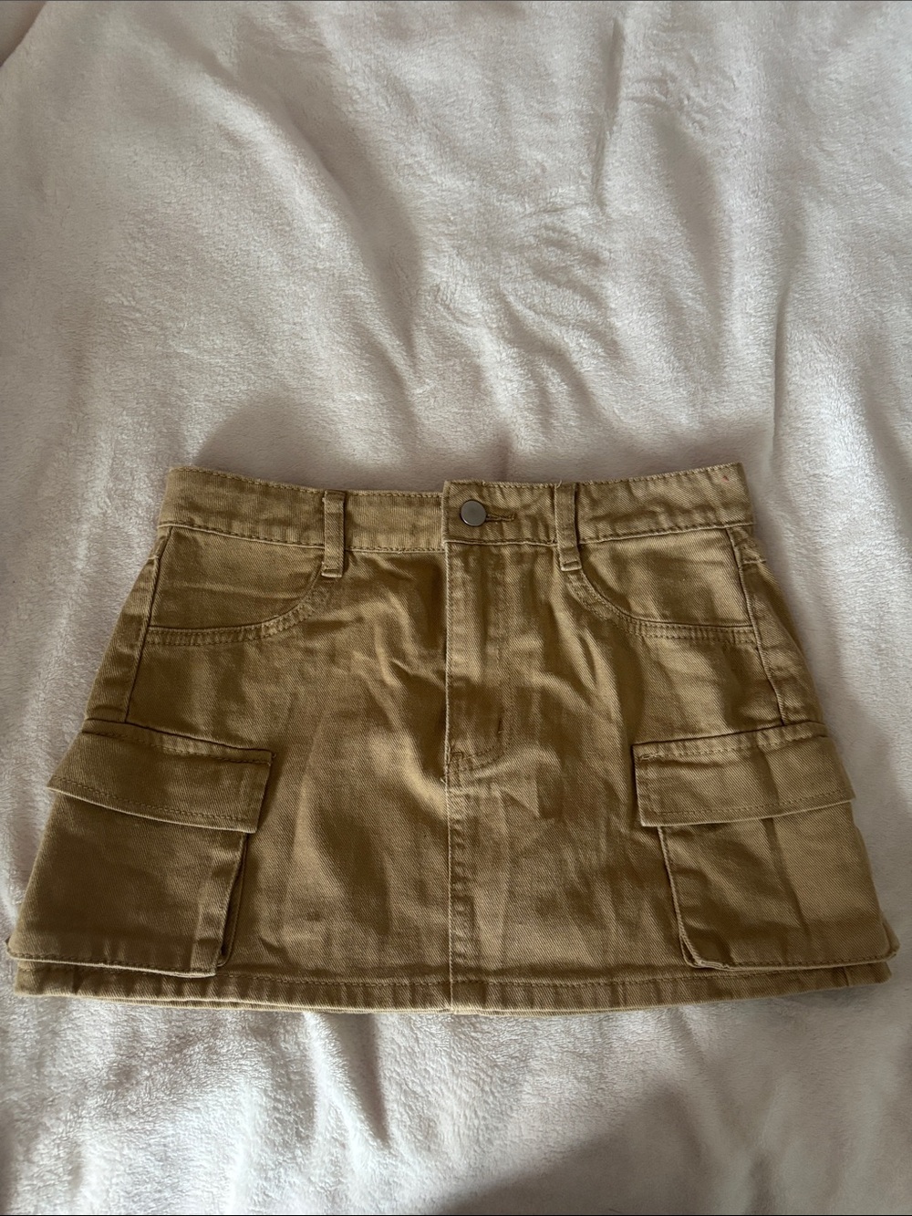 Mini Cargo Skirt in Khaki